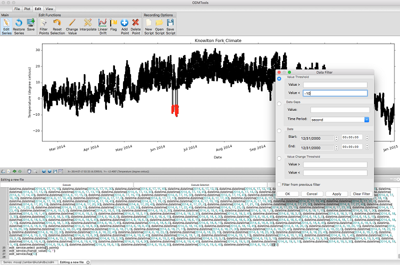 Sensor Quality Control Data